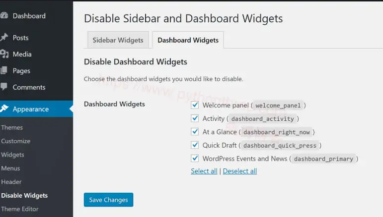 如何修复WordPress后台响应速度慢 - 晓得博客 Widget-Disable插件禁用小部件