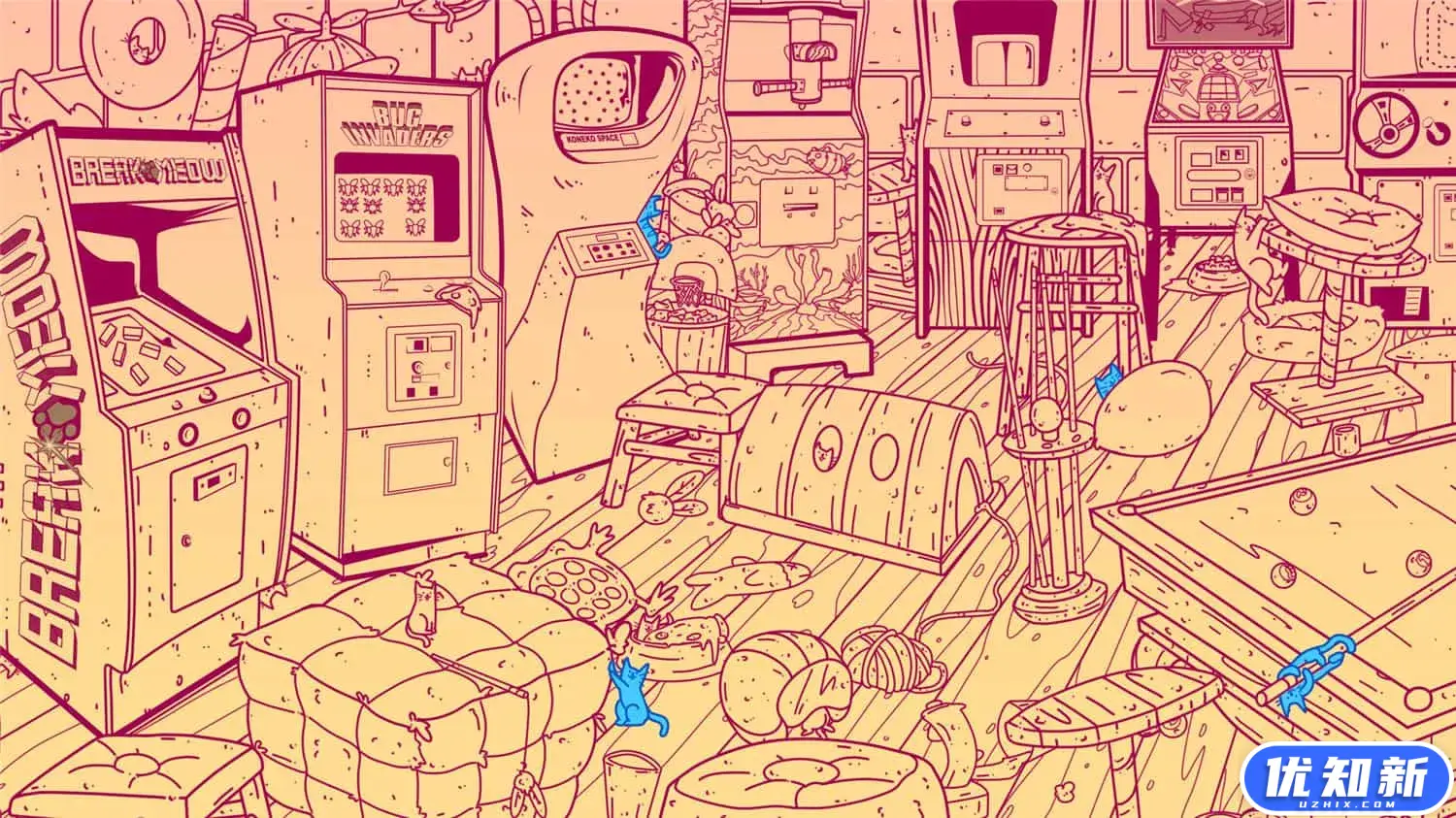 电玩街机满是猫/An Arcade Full of Cats